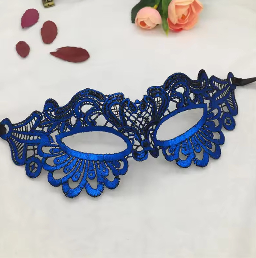 Святкова маска для вечірок на лице one size синій, фото 1