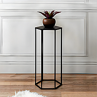 Підставка для квітів металева, підлогова, 70x27см, Чорний