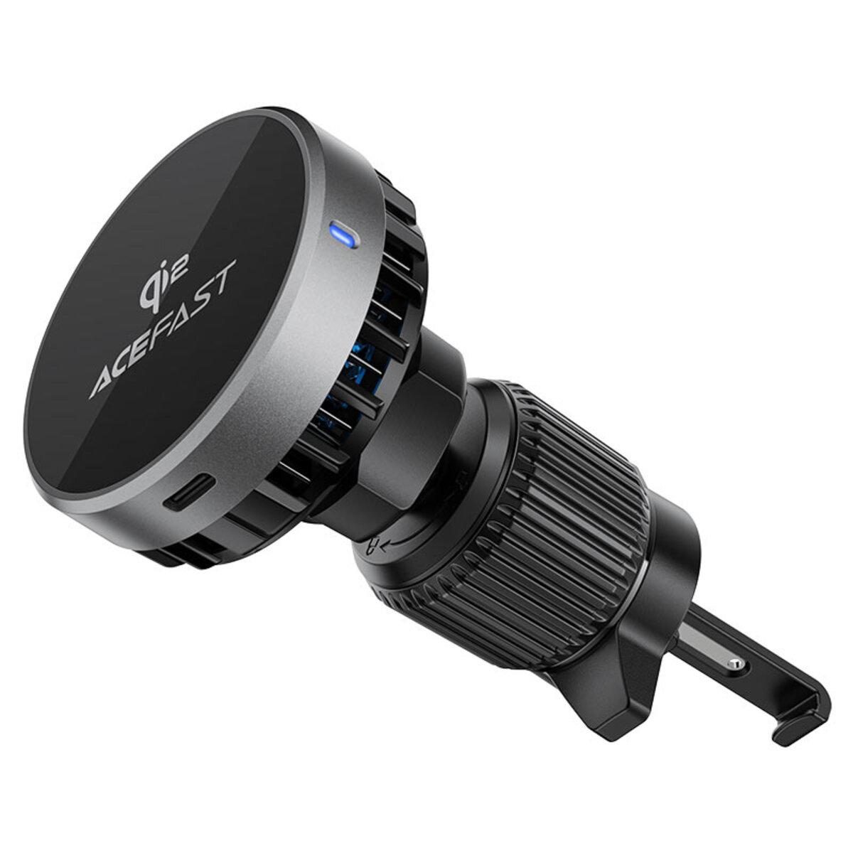 Автотримач для телефона з БЗП ACEFAST D40 Qi2 Magnetic Wireless Charging car holder with Ice Cooling for air