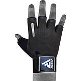 Рукавички для фітнесу RDX T2 Half Blue XL, фото 3