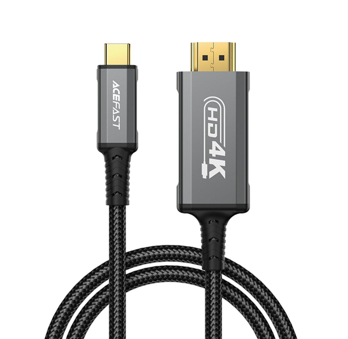 Кабель ACEFAST C1-10 USB-C to HDTV aluminum alloy connectors HD video cable Black