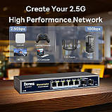 Davuaz 7-Port 2.5G Unmanaged Ethernet Switch Високошвидкісний мережевий комутатор, фото 6