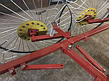 Граблі ворушилки Сонечко 3 колеса (колесо Ø1200мм, спиця О6мм) 1Т, фото 6