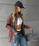 Сорочка в клітинку вільного крою Тканина: фланель бавовна Туреччина Розмір: 42-44, 44-46, фото 9