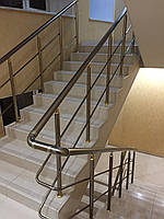 Поручні алюмінієві круглі, колір шампань із леєрами.