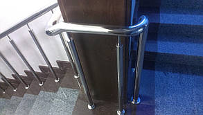 Перила нержавіючі на ганок з вертикальними прутиками