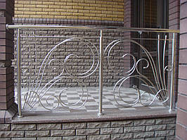 Перила нержавіючі  на балкон ексклюзив 5