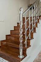 Перила акрилові PleksiGlass срібло з леєрами