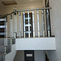 Акрилові перила PleksiGlass шампань квадрат стійка