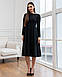 Молодіжне стильне зручне повсякденне плаття, чорне, фото 3