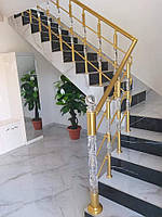 Акрилові перила PleksiGlass золото з леєрами