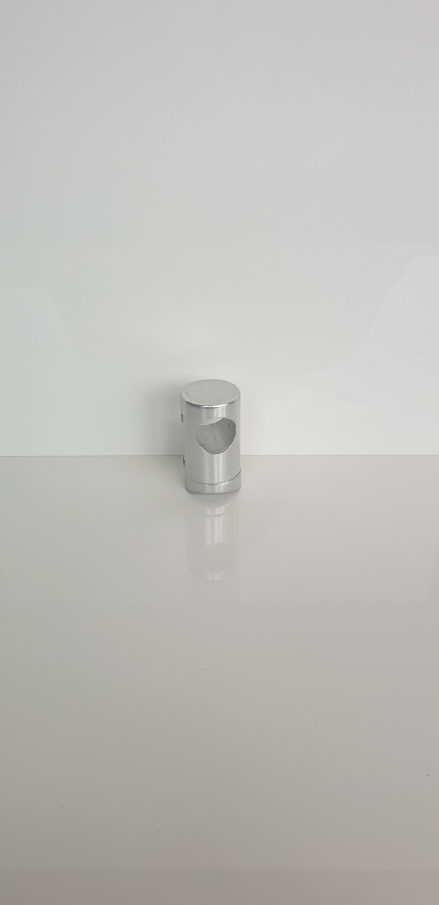 Ø 16 Тримач леєра  з піптіком система коло   срібло для алюмінієвих перил