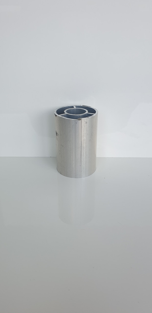 Втулка з'єднання поручня Ø 50 мм система коло срібло для алюмінієвих перил