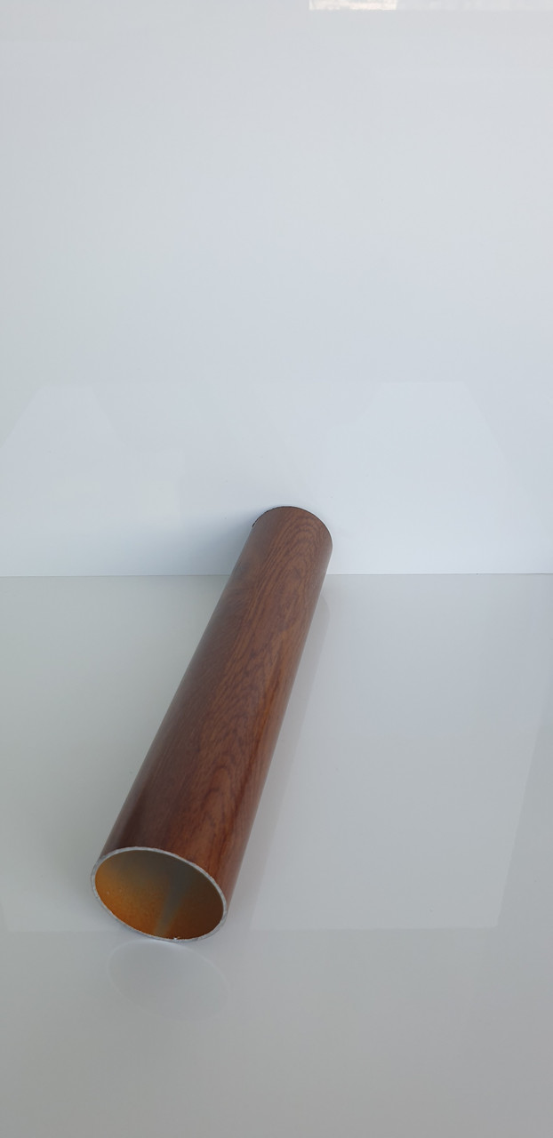 Поручень d 50 мм для алюмінієвих перил 2000мм під темне дерево система коло