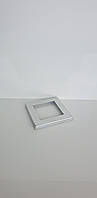 Кришка на фланець на 4 отвори система квадрат для алюмінієвих перил 40х40 мм Сріблястий