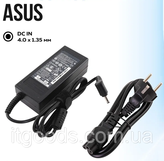 Блок живлення для Asus 19V 3.42A 65W ADP-65AW, PA-1650-66, PA-1650-78 Q200E S200E X201E X202E X540 X556 X553