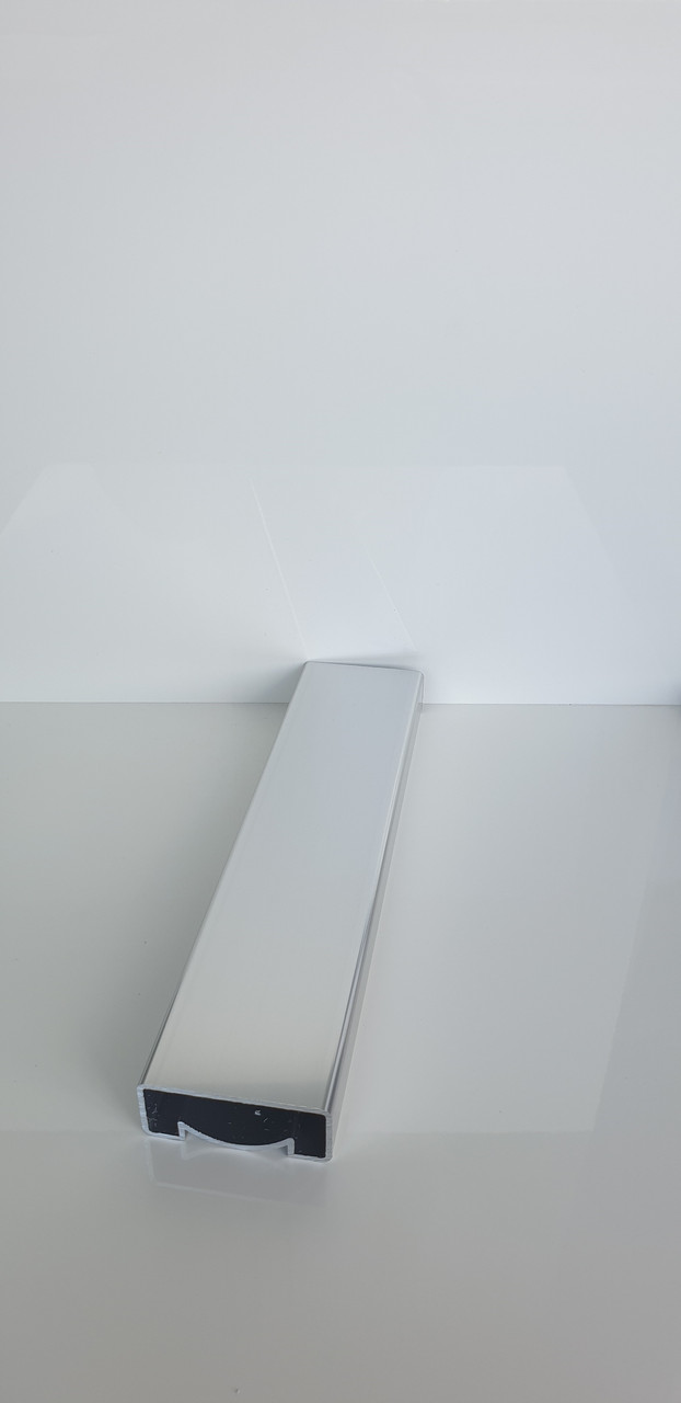 Поручень для алюмінієвих поручнів система квадрат 60х25 6000 мм Сріблястий