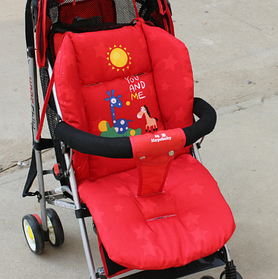 Матрац в коляску дитячу. Колір червоний. (80005)