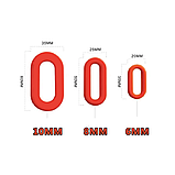 Ланцюг декоративний Біло-Червоний 8 мм, Пластиковий ланцюг для огородження, Пластиковий сигнальний ланцюг 25 м, фото 3