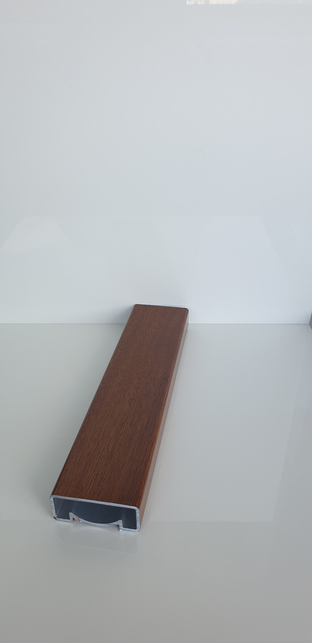 Поручень для алюмінієвих поручнів система квадрат 60х25 3000 мм під дерево