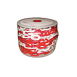 Ланцюг декоративний Біло-Червоний 8 мм, Пластиковий ланцюг для огородження, Пластиковий сигнальний ланцюг 25 м, фото 2