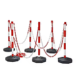 Ланцюг декоративний Біло-Червоний 8 мм, Пластиковий ланцюг для огородження, Пластиковий сигнальний ланцюг 25 м, фото 7