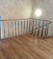 Перила нержавіючі на сходи без леєра 2