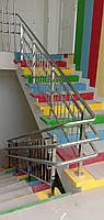 Перила нержавіючі на сходи в школах та садочках 1