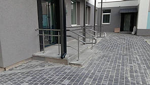 Перила нержавіючі на ганок круглі з леєрами 8