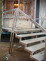 Перила нержавіючі на ганок квадратні