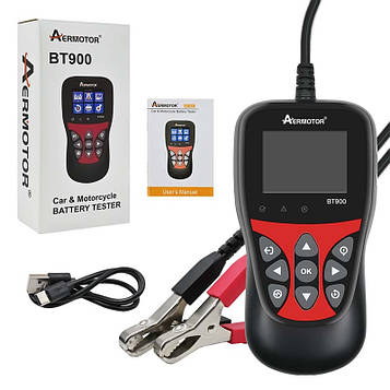 AER Aermotor BT900 (росське меню кольоровий дисплей) аналізатор акб 6V 12V Код/Артикул