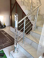 Перила акрилові PleksiGlass срібло з леєрами 1