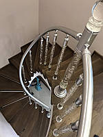 Поручні акрилові Pleksiglass срібло класика на гвинтовій драбині 2