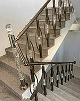 Акрилові перила PleksiGlass шампань  фігурні