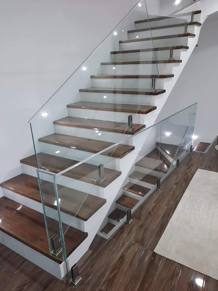 Перила скляні — кріплення алюмінієва ніжка 5