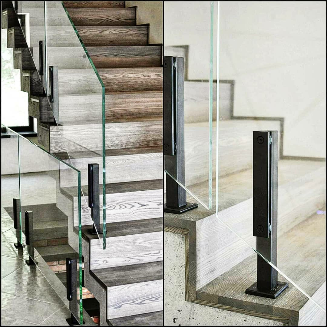 Перила скляні стійки з нержавіючої сталі на балкон 1