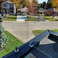 Перила скляні стійки з нержавіючої сталі на балкон 2