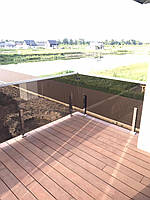 Перила скляні стійки з нержавіючої сталі на балкон 4