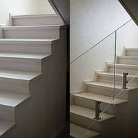 Перила скляні ,ніжка з нержавіючої сталі на сходи 3