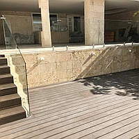 Перила скляні стійки з нержавіючої сталі на балкон 5