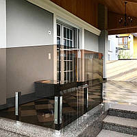 Перила скляні стійки з нержавіючої сталі на балкон 6