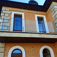 Перила скляні стійки з нержавіючої сталі на балкон 8