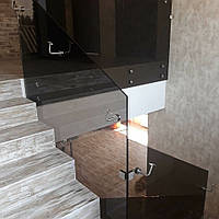 Перила скляні на точках із нержавіючої сталі 1