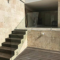 Перила скляні на точках із нержавіючої сталі 2