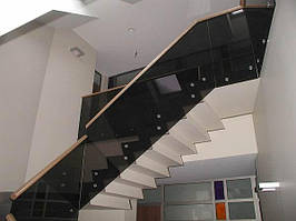 Перила скляні на точках із нержавіючої сталі 5