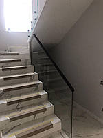 Перила скляні на точках з алюмінію 3