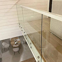 Перила скляні на точках із нержавіючої сталі 6