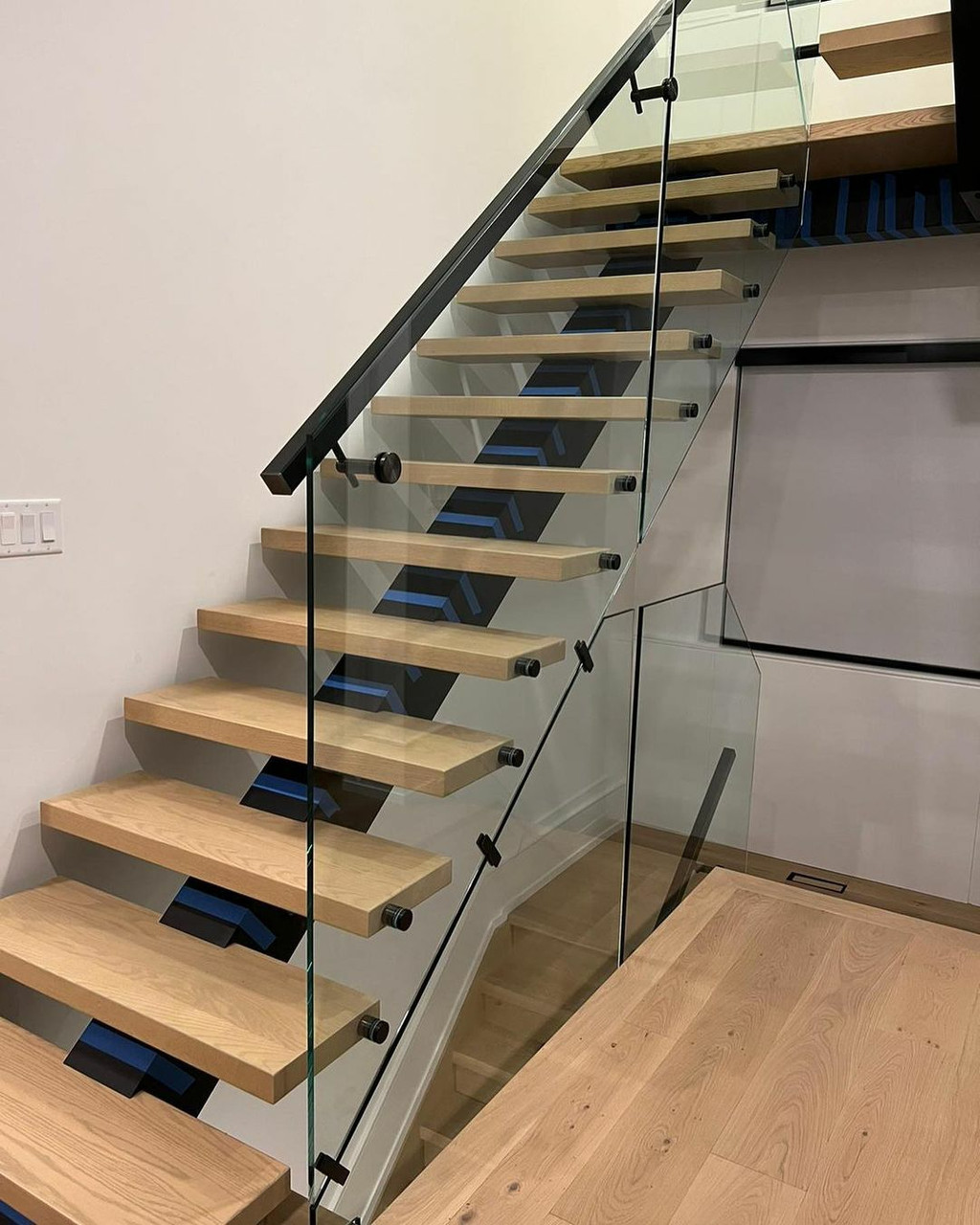 Перила скляні на точках із нержавіючої сталі 7