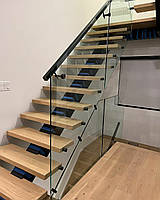 Перила скляні на точках із нержавіючої сталі 7