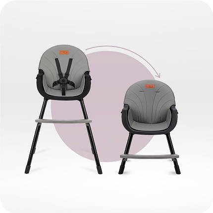 Стільчик для годування MoMi REKI 2в1 black, фото 1